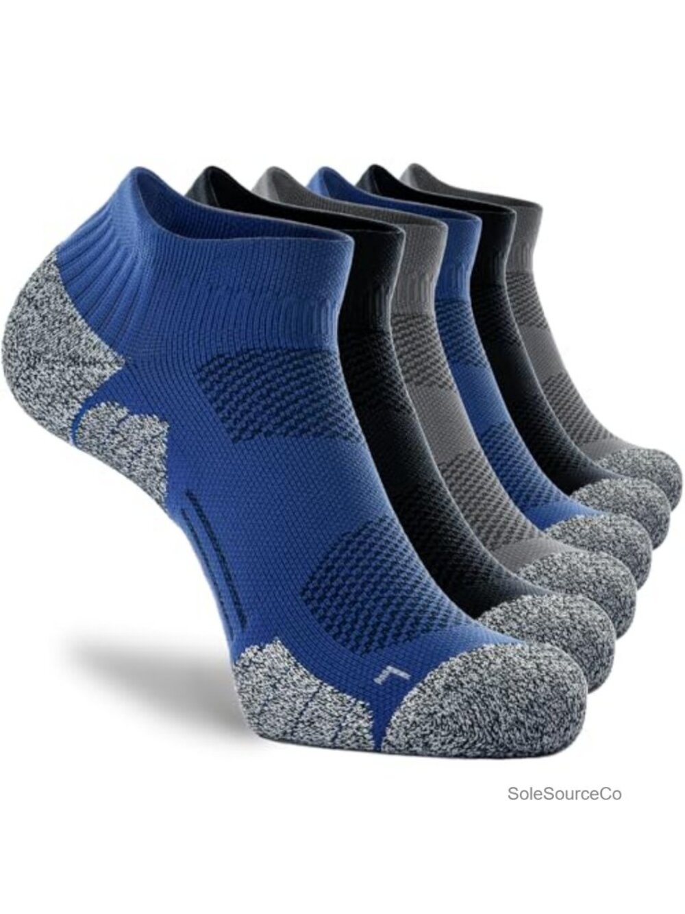 Cushioned Athletic Ankle Compression Socks No Show Running 6 Pairs